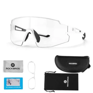 Rockbros 10172 photochromic UV400 dviratininko akiniai - baltos spalvos - Image 4