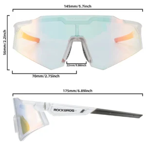 Rockbros SP291 photochromic UV400 dviratininko akiniai - baltos spalvos - Image 3