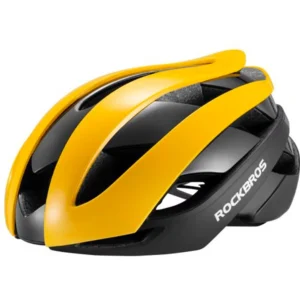 Rockbros 10110004005 dviratininko šalmas, size L - yellow and juodos spalvos