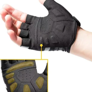 Rockbros S247 XL dviratininko pirštinės - juodos spalvos - Image 3