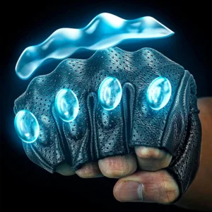 Rockbros 16220006003 L leather motorcycle gloves - juodos spalvos - Image 3