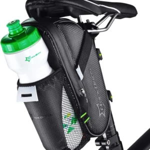 Rockbros C7-1 waterproof dviračio krepšys with saddle mounting 1.5l - juodos spalvos