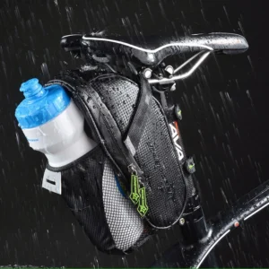 Rockbros C7-1 waterproof dviračio krepšys with saddle mounting 1.5l - juodos spalvos - Image 4
