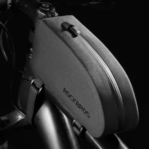 Rockbros AS-019-1 bicycle frame bag waterproof 1.6 l - juodos spalvos - Image 7