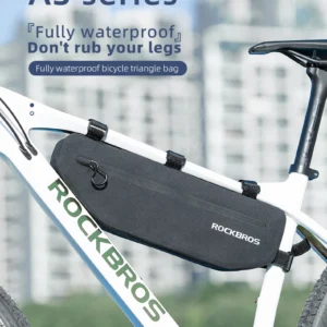 Rockbros AS-043 dviračio krepšys with Velcro 3l - juodos spalvos - Image 2