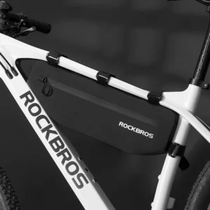 Rockbros AS-043 dviračio krepšys with Velcro 3l - juodos spalvos - Image 7