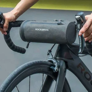 Rockbros AS-051 waterproof handlebar bag - juodos spalvos - Image 5