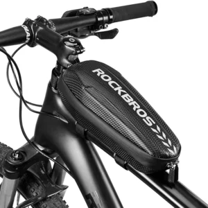 Rockbros B60 waterproof dviračio krepšys for frame - juodos spalvos