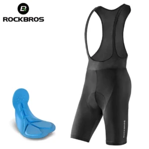 Rockbros RK2002XL bib shorts with XL pad - juodos spalvos - Image 5