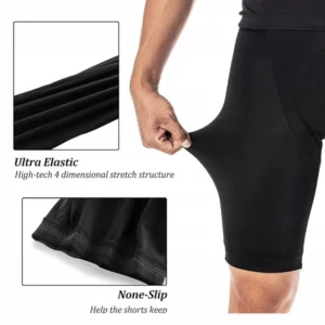 Rockbros RK2002XL bib shorts with XL pad - juodos spalvos - Image 3