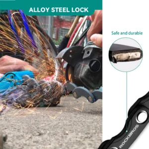 Rockbros WD795 foldable bicycle lock - juodos spalvos - Image 2