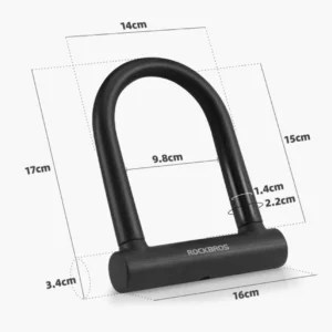Rockbros RKS610-BK U-lock bicycle lock - juodos spalvos - Image 4