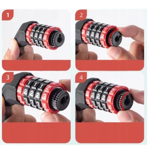 Rockbros RKS507-1BK bicycle lock with combination 1.8 m - juodos spalvos - Image 6