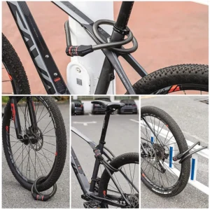 Rockbros RKS507-1BK bicycle lock with combination 1.8 m - juodos spalvos - Image 7
