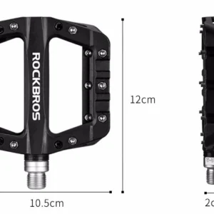 Rockbros 2017-12CBK Nylon Bicycle Pedal Set - juodos spalvos - Image 3
