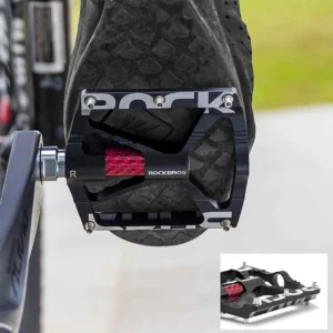 Rockbros 37213071001 Aluminum Alloy Bicycle Pedal Set - juodos spalvos - Image 5