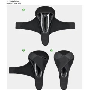 Rockbros LF047-S silicone gel bicycle seat cover size M - juodos spalvos - Image 8