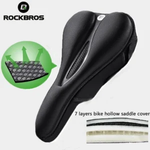 Rockbros LF047-B silicone gel bicycle seat cover size L - juodos spalvos - Image 3