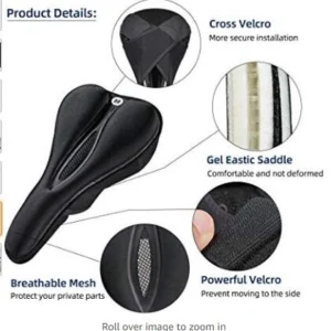 Rockbros LF047-B silicone gel bicycle seat cover size L - juodos spalvos - Image 7