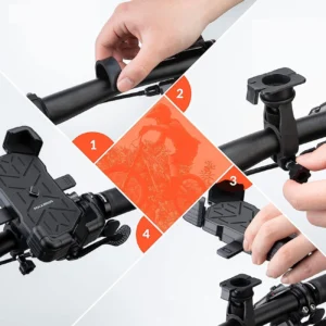 Rockbros 25210030001 Bike Phone Holder for Handlebars - juodos spalvos - Image 4