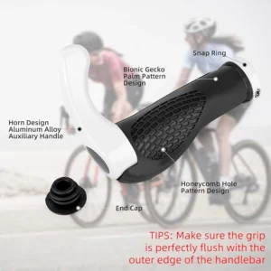 Rockbros BT1007W Bicycle Holder Set with Horns - White - Image 3