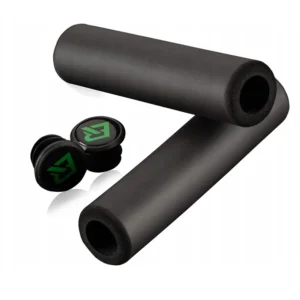 Rockbros GMBT1001BK bicycle grips made of silicone foam - juodos spalvos - Image 3