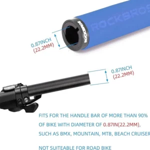 Rockbros BT1001BLBK sponge bicycle handlebar grips - blue and juodos spalvos - Image 3