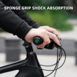 Rockbros BT1001BLBK sponge bicycle handlebar grips - blue and juodos spalvos - Image 7