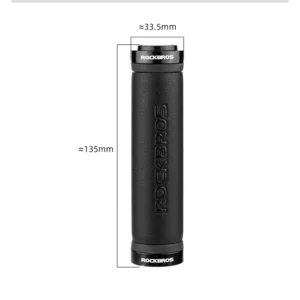 Rockbros 40210003001 microfiber bicycle handlebar grips - juodos spalvos - Image 4