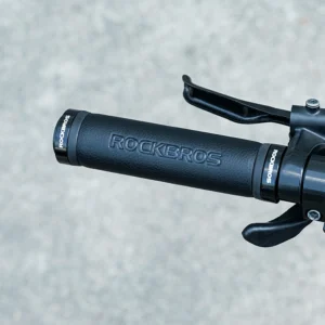 Rockbros 40210003001 microfiber bicycle handlebar grips - juodos spalvos - Image 8