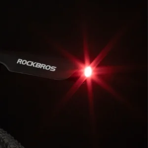 Rockbros DNB8001 mudguard with red LED light - juodos spalvos - Image 5