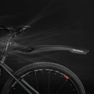 Rockbros DNB8001 mudguard with red LED light - juodos spalvos - Image 6