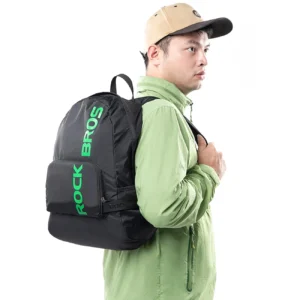 Rockbros H10-BK sports foldable backpack 18 l - juodos spalvos - Image 5
