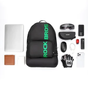 Rockbros H10-BK sports foldable backpack 18 l - juodos spalvos - Image 4