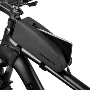 Rockbros AS-019 bicycle frame bag waterproof 1.5 l - juodos spalvos - Image 7