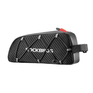 Rockbros 039BK bicycle frame bag 1 l with braid - juodos spalvos