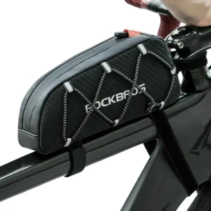 Rockbros 039BK bicycle frame bag 1 l with braid - juodos spalvos - Image 2