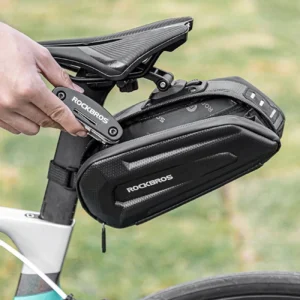 Rockbros B69 bicycle saddle bag 1.8l with easy release system - juodos spalvos - Image 7