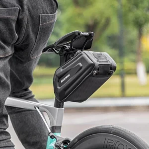 Rockbros B69 bicycle saddle bag 1.8l with easy release system - juodos spalvos - Image 8