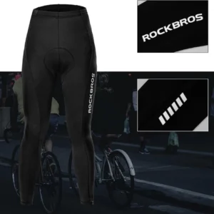 Rockbros RK2004M breathable cycling pants with M insert - juodos spalvos - Image 3