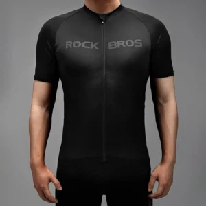 Rockbros cycling jersey 15120002003 short sleeve L - juodos spalvos - Image 9