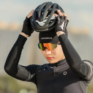 Rockbros YPP037 cycling cap with cutouts for glasses - juodos spalvos - Image 3