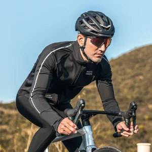 Rockbros 15400002002 long sleeve cycling jersey autumn/winter M - juodos spalvos - Image 5