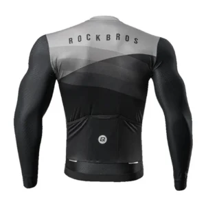 Rockbros cycling jersey 15120009003 long sleeve spring/summer L - juodos spalvos - Image 3