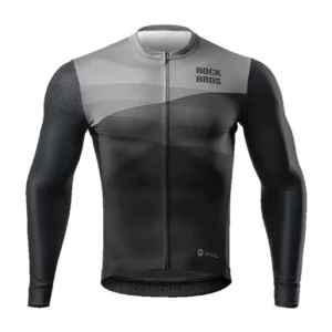 Rockbros cycling jersey 15120009004 long sleeve spring/summer XL - juodos spalvos - Image 2