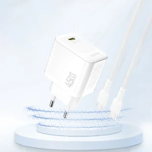 Dudao A28 45W GaN USB-C laidinis įkroviklis - baltos spalvos - Image 2