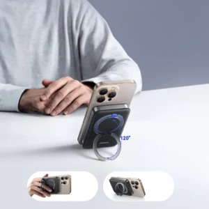 Joyroom JR-PBM12 10000mAh 22.5W Qi2 Powerbank, MagSafe Compatible, with Ring Base - juodos spalvos - Image 7