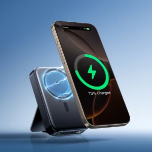 Joyroom JR-PBM11 Powerbank 10000mAh 22.5W Qi2, MagSafe compatible, with stand - juodos spalvos - Image 7