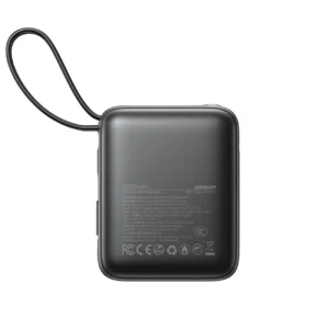 Joyroom JR-PBF27 10000mAh 22.5W Powerbank with Built-in USB-C and Lightning Cables - juodos spalvos - Image 3