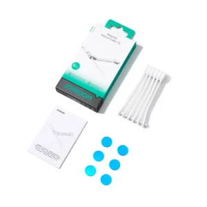 Joyroom JR-ZS422 Silicone Cable Tie with Magnet, Set of 6 - baltos spalvos - Image 3